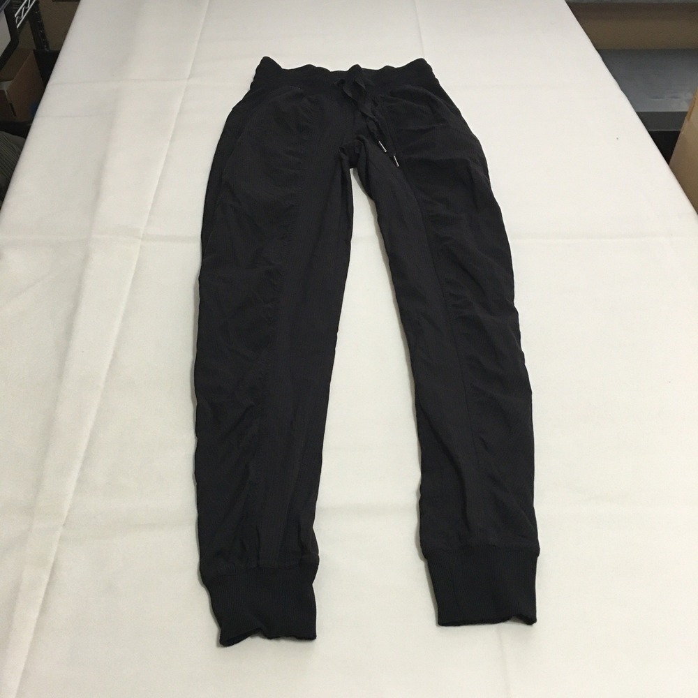 Lululemon Dance Studio Mid-Rise Joggers Womens Size 0 Black Lightweight